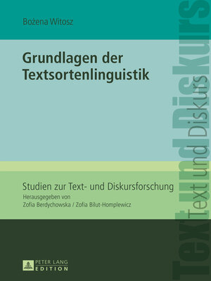cover image of Grundlagen der Textsortenlinguistik